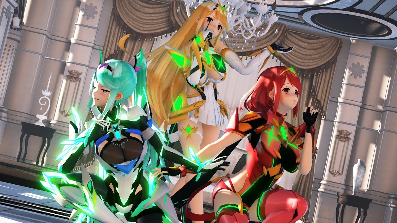 [Mmd XC2] Mythra & Pyra & Pneuma Tougen Renka