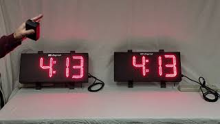 Large LED Display, Outdoor, Time of Day, Wireless, Synchronized Clock System - DC-80-W-System