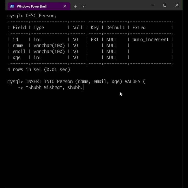 Insert Values | MySQL - YouTube
