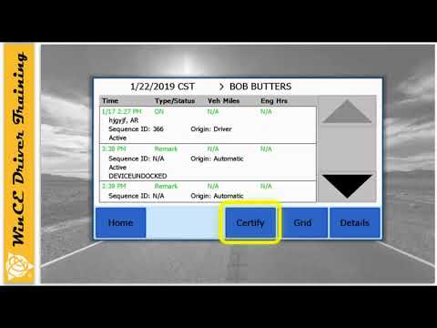 WinCE ELD Driver Training Part 2 Unidentified Driver - YouTube