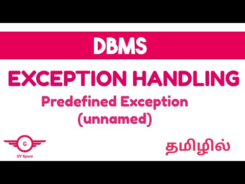 unnamed exception handling in pl/sql | oracle | tamil | gvspace #plsql #oracle #dbmstutorials