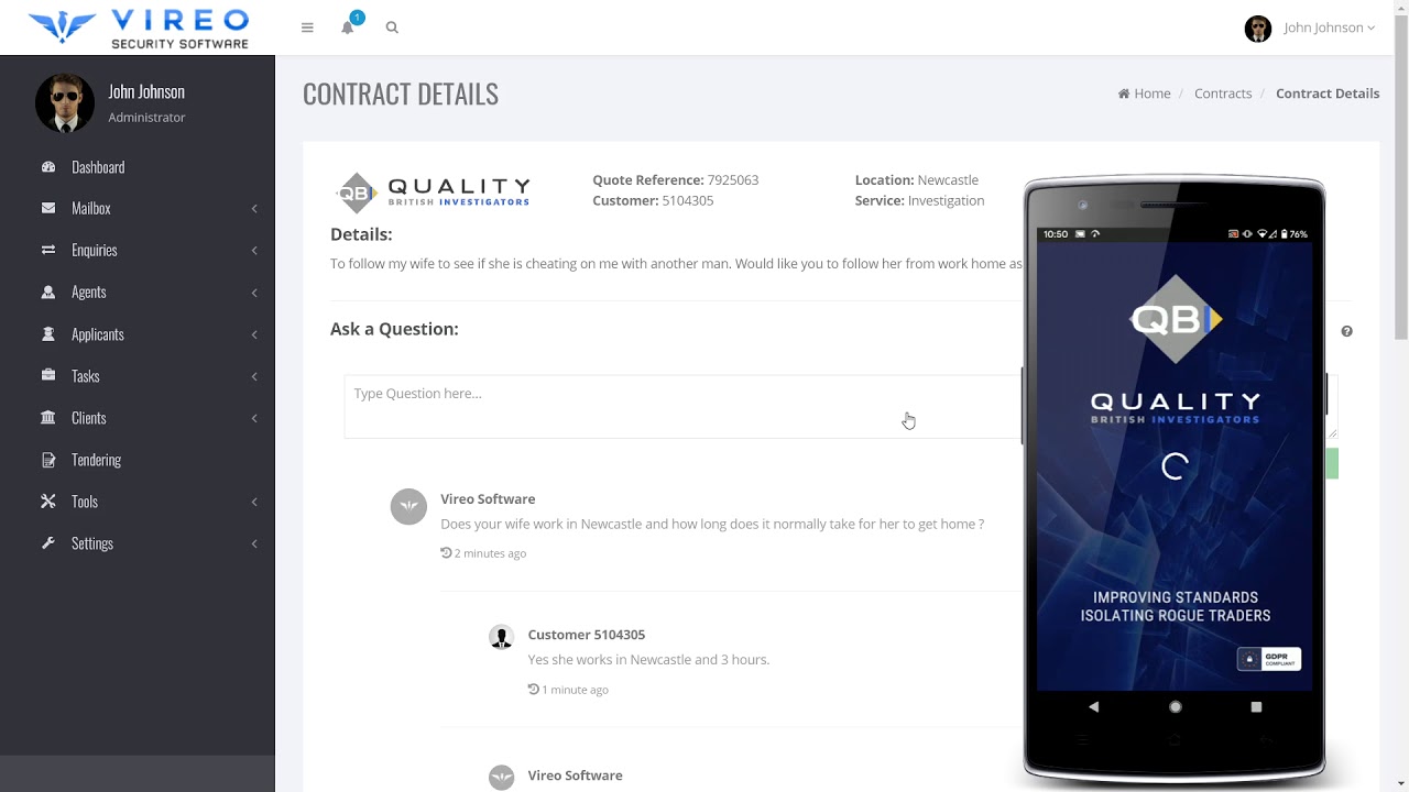 Vireo Software - Job Tendering through QBI Price Comparison Website ...