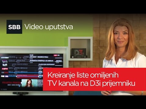 Kreiranje liste omiljenih TV kanala na D3i prijemniku