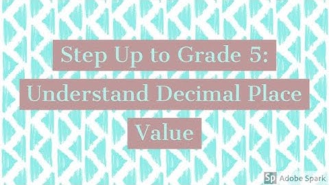 Step Up To Grade 5 Lesson 1 Understand Decimal Place Value