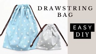 How to make a drawstring bag with french seams/Easy drawstring bag/ Easy Sewing Tutorial