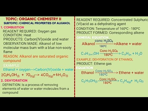 FORM 4: ORGANIC CHEMISTRY II ( Chemical properties of Alkanols)