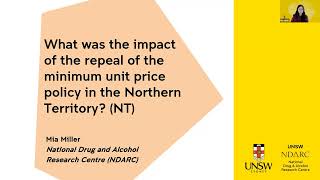When minimum unit pricing was repealed: The Northern Territory experience