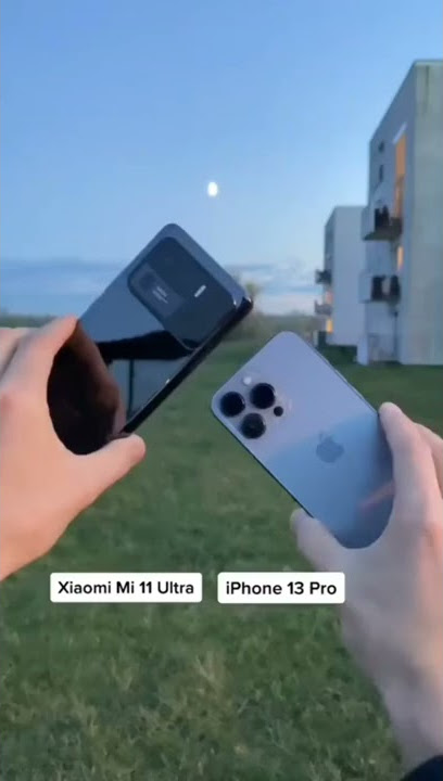 iPhone 13 Pro Vs Mi 11 Ultra Camera Test ❤️. Moon Photoshoot 📸 | #shorts