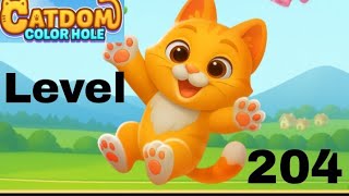 Catdom color hole level 204 solution and walkthrough for gameplay 