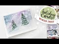 HOLIDAY CARD #4: Winter Tree Landscape Watercolour Tutorial (Wet on Wet)