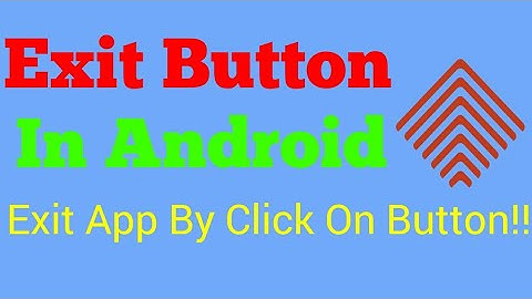 Exit application back button press android