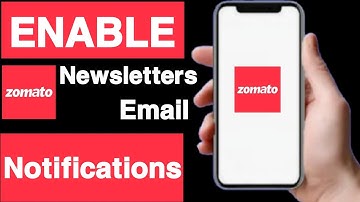 How to enable newsletters email notifications on zomato account||Unique tech 55