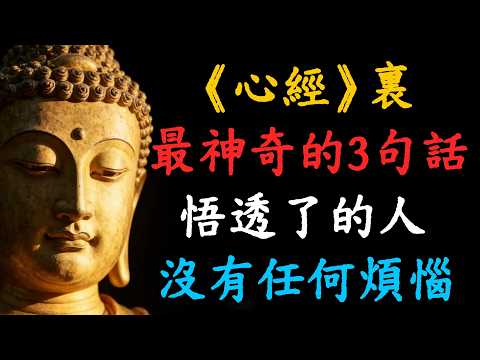 《心經》最神奇的3句話，悟透了的人，可以遠離一切煩惱痛苦。#心經 #開悟 #禅心之道 #佛教智慧 #佛學故事 #zen #菩提之道
