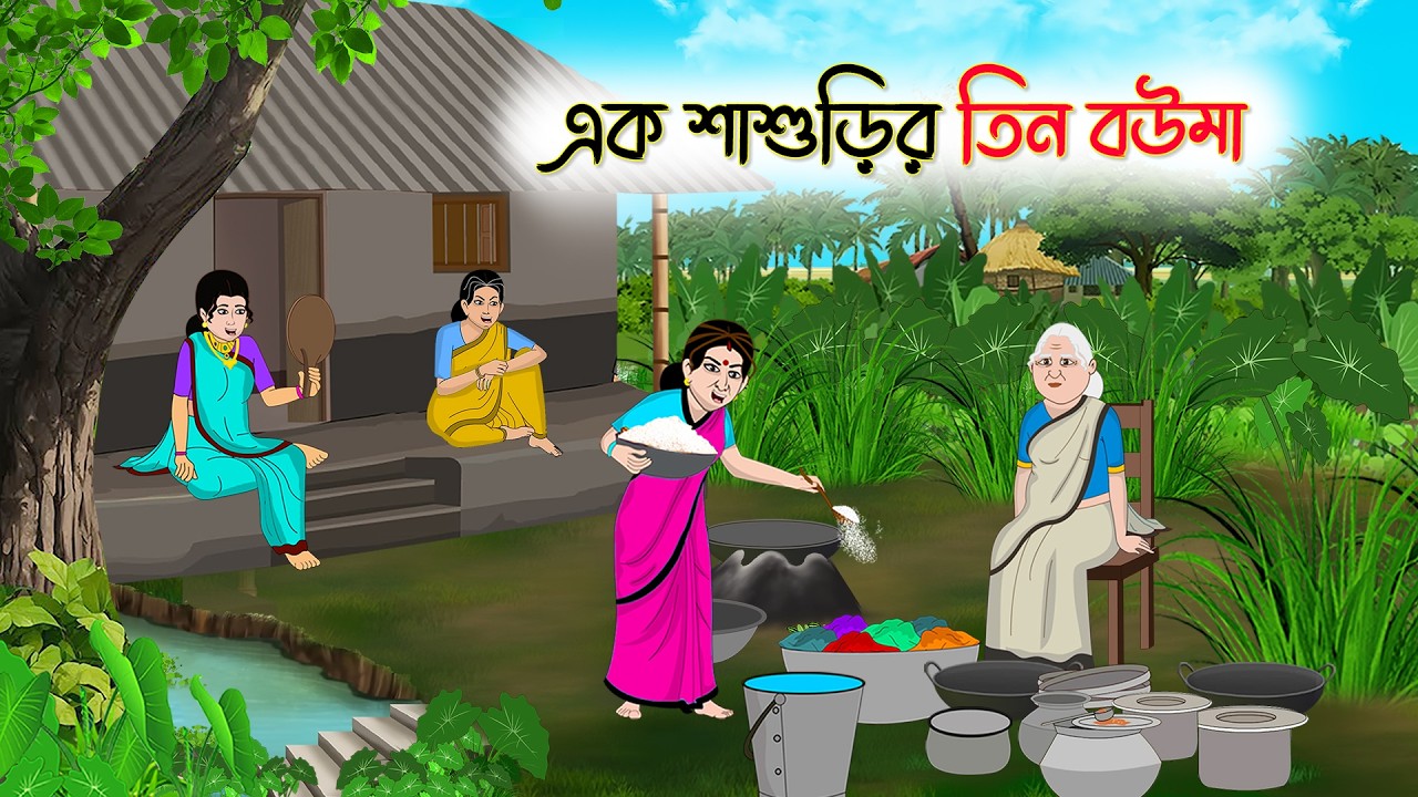 এক শাশুড়ির তিন বউমা | Bangla Cartoon | বাংলা কার্টুন | Thakumar Jhuli