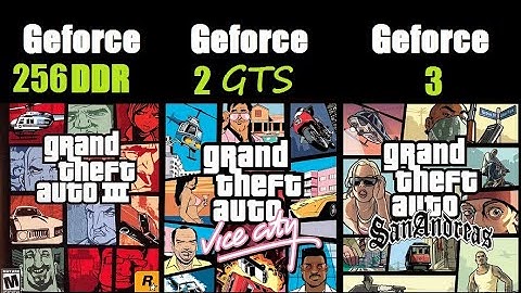 Nvidia Geforce 256 DDR vs Geforce 2 GTS vs Geforce 3 - Tested in GTA