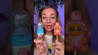 Dinosaur blue lollipop or labubu pink? 😈