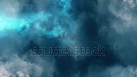DAVE FX - Blue Lightnings Rain & Clouds Animation Motion Graphic Background