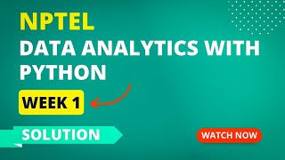Information NPTEL Data Analytics With Python Week 1 Assignment Answers 2023 | Sikshapath Blog Update