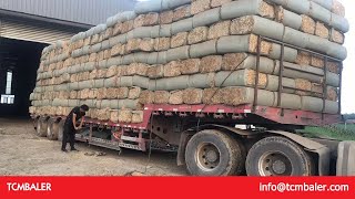Straw packer for rice crop animation