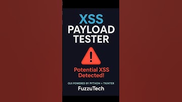 🛡️ Detect XSS Instantly! 💻 Python Tkinter GUI Tool 👨‍💻 FuzzuTech Cyber Tool #fuzzutech #xsstester