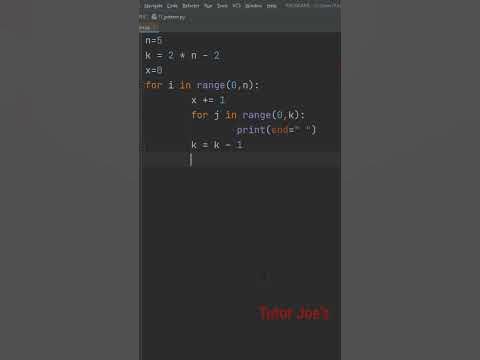 Star Equilateral Triangle Pattern in Python | Pattern Program | Tutor ...