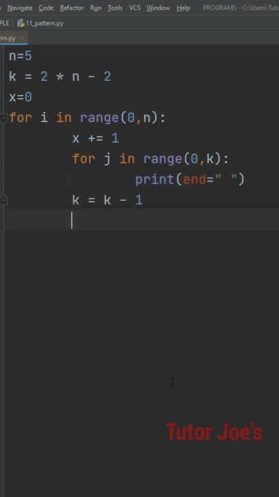 Star Equilateral Triangle Pattern in Python | Pattern Program | Tutor ...