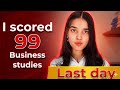 I scored 99 in business studies in one day | class 12 business studies