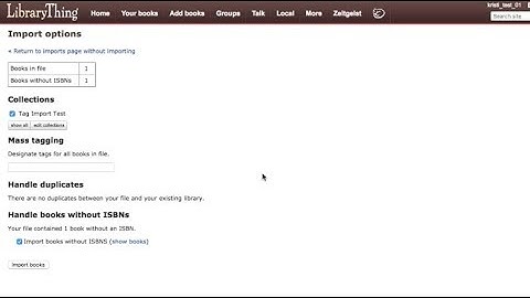 LibraryThing Tiny Tutorial: Importing