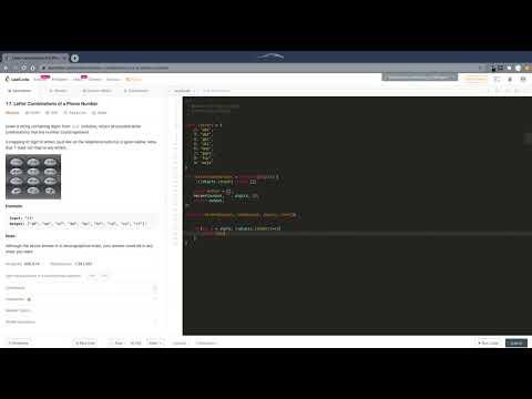 [Javascript] Backtracking + String Template - #17. Letter Combinations of a Phone Number