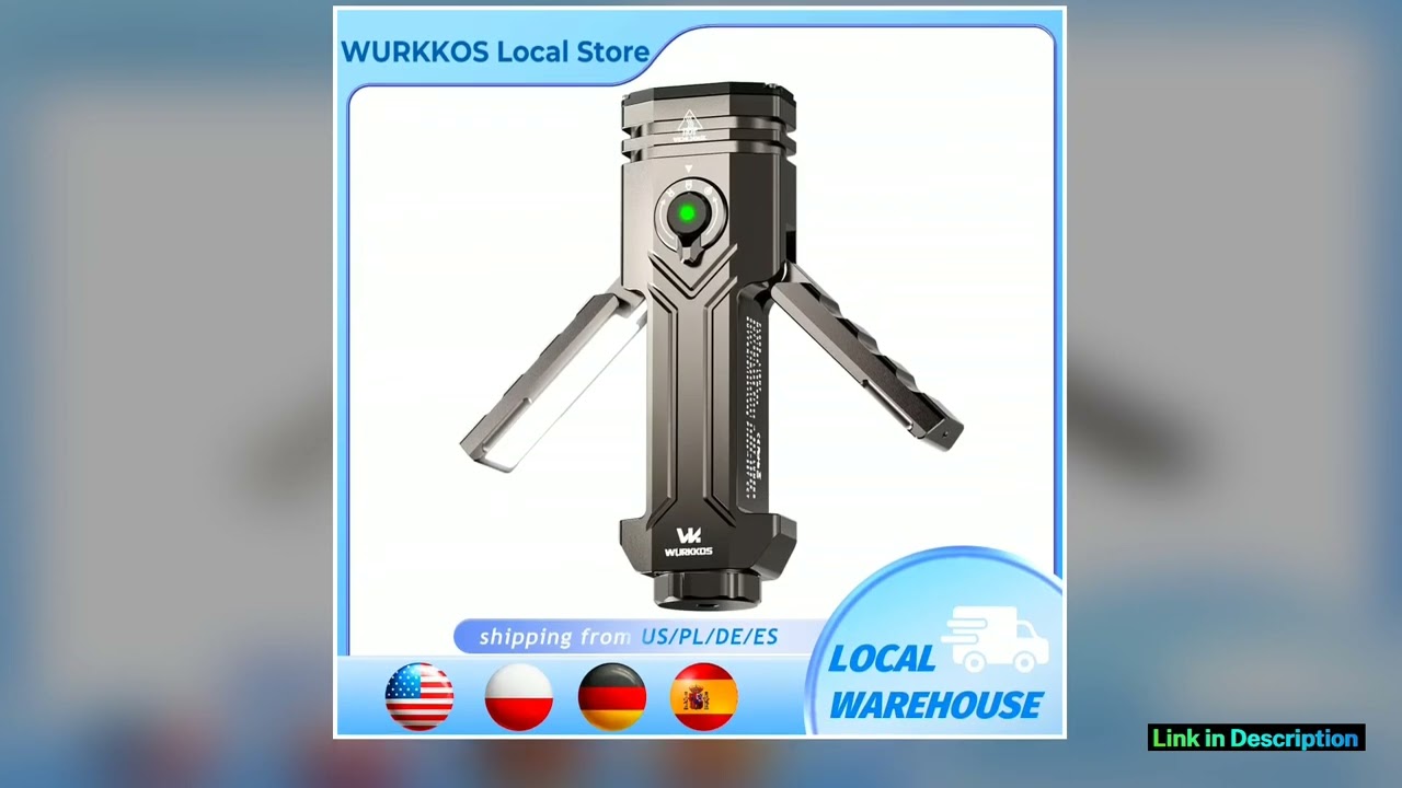 Wurkkos HD02 LED Camping Lamp Portable Outdoor Sports Fishing 3200 Lumens Hunting Hiking