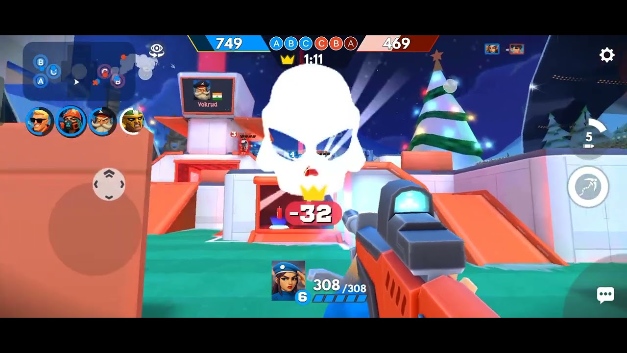 Playing frag shoooter