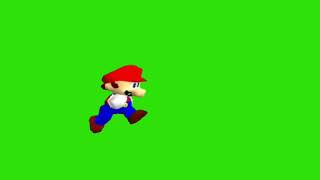 Mario running green screen