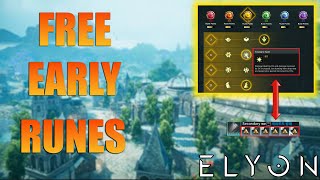 How To Get Free  3 Runestones Early | Elyon Early Runes/Skillpoints