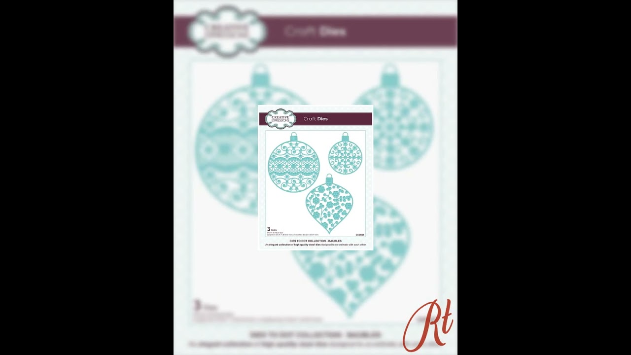Bauble Craft Die Set - Dies To Dot Collection By Creative Expressions