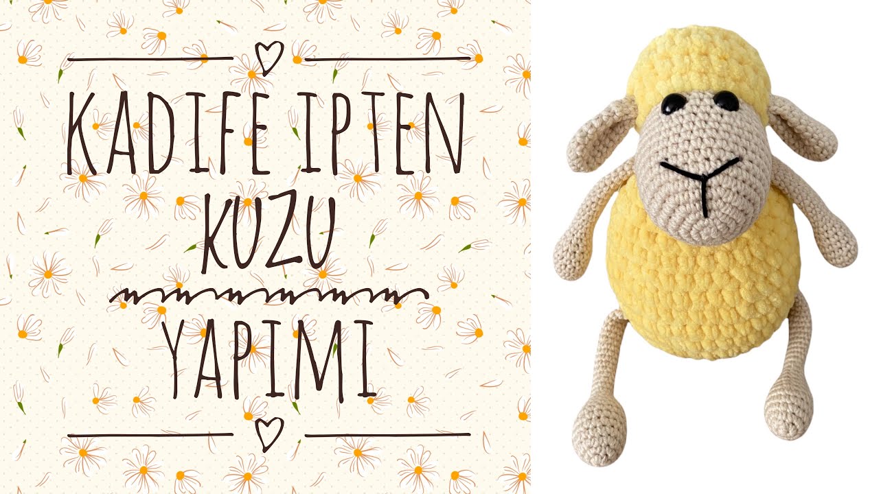 Kadife İpten Amigurumi Kuzu Yapımı🐑 ENGLISH SUBTITLES (Baştan Sona Detaylı Anlatım)