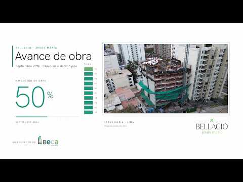 Avance de obra de Bellagio en Septiembre 2026