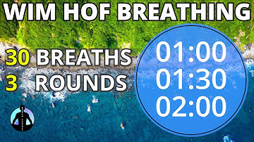 WIM HOF Guided Breathing Technique NO MUSIC NO TALKING - 3 Rounds For Complete Beginners