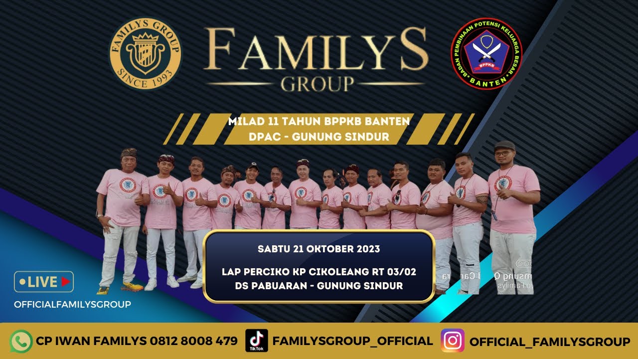 LiveStream Familys Group Edisi Kp Cikoelang Gunung Sindur  Sabtu 21 Oktober 2023 MALAM