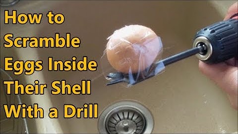 How to Scramble Eggs Inside Their Shell With a Drill !!
