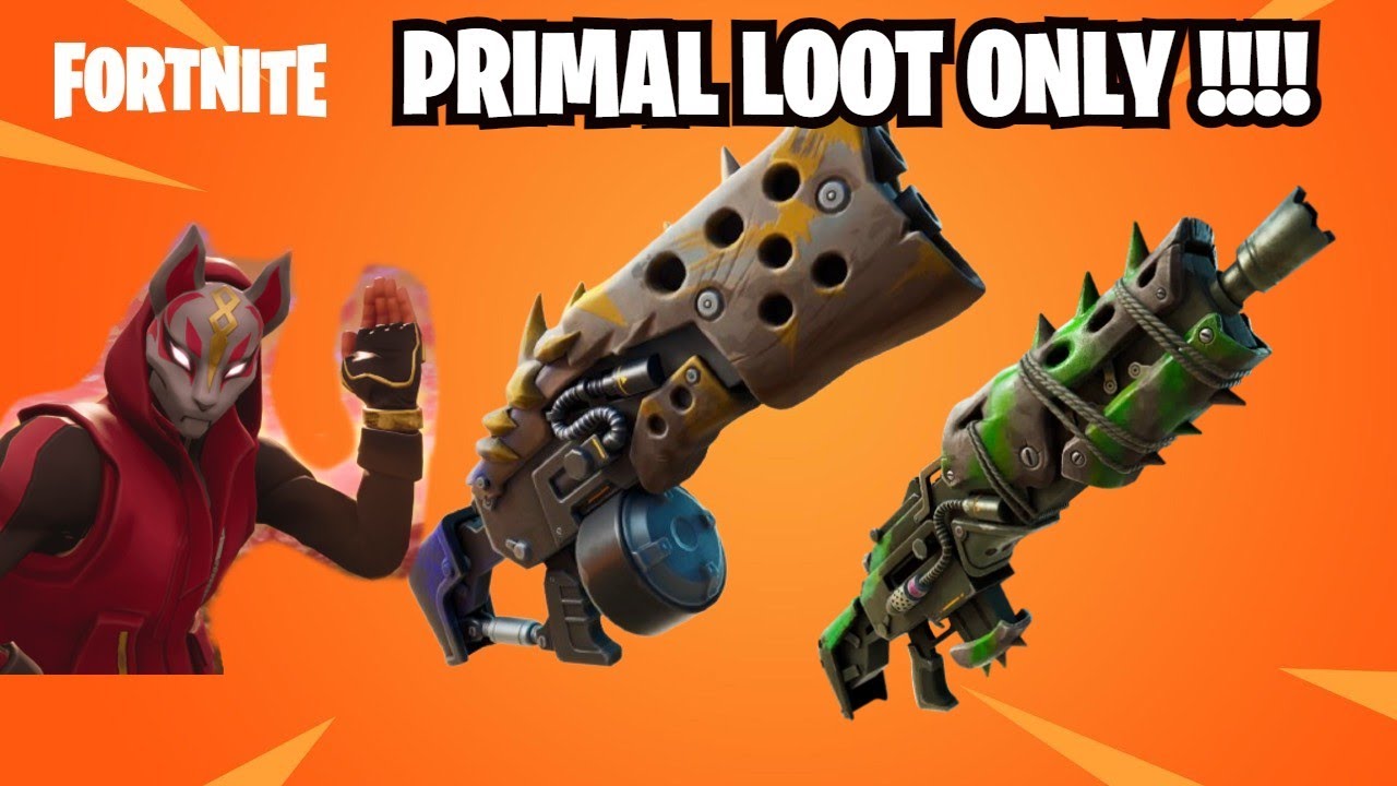 FORTNITE BUT I CAN ONLY USE PRIMAL WEAPONS!!!!