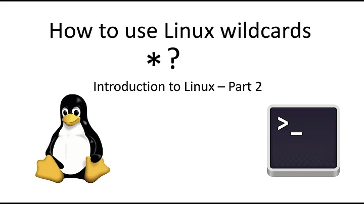 How to use linux wildcards