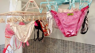 Wash and Dry - Hanging Underwear Clip Rack #3 | Lingerie Underwear Collection | GLOSSY PINK