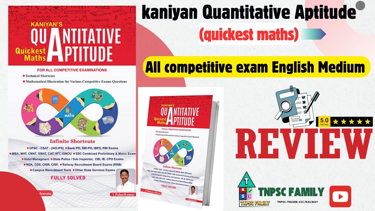 kaniyan Quantitative Aptitude(quickest maths)All competitive exam English Medium