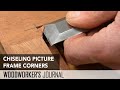 Chiseling Picture Frame Corners Square