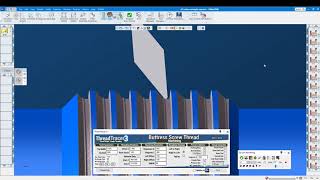 ThreadTracer -  Custom Buttress thread with negative angle in GibbsCAM