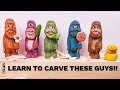 Carve Your Own Bigfoot /Monster with just a Block of Wood and a Knife