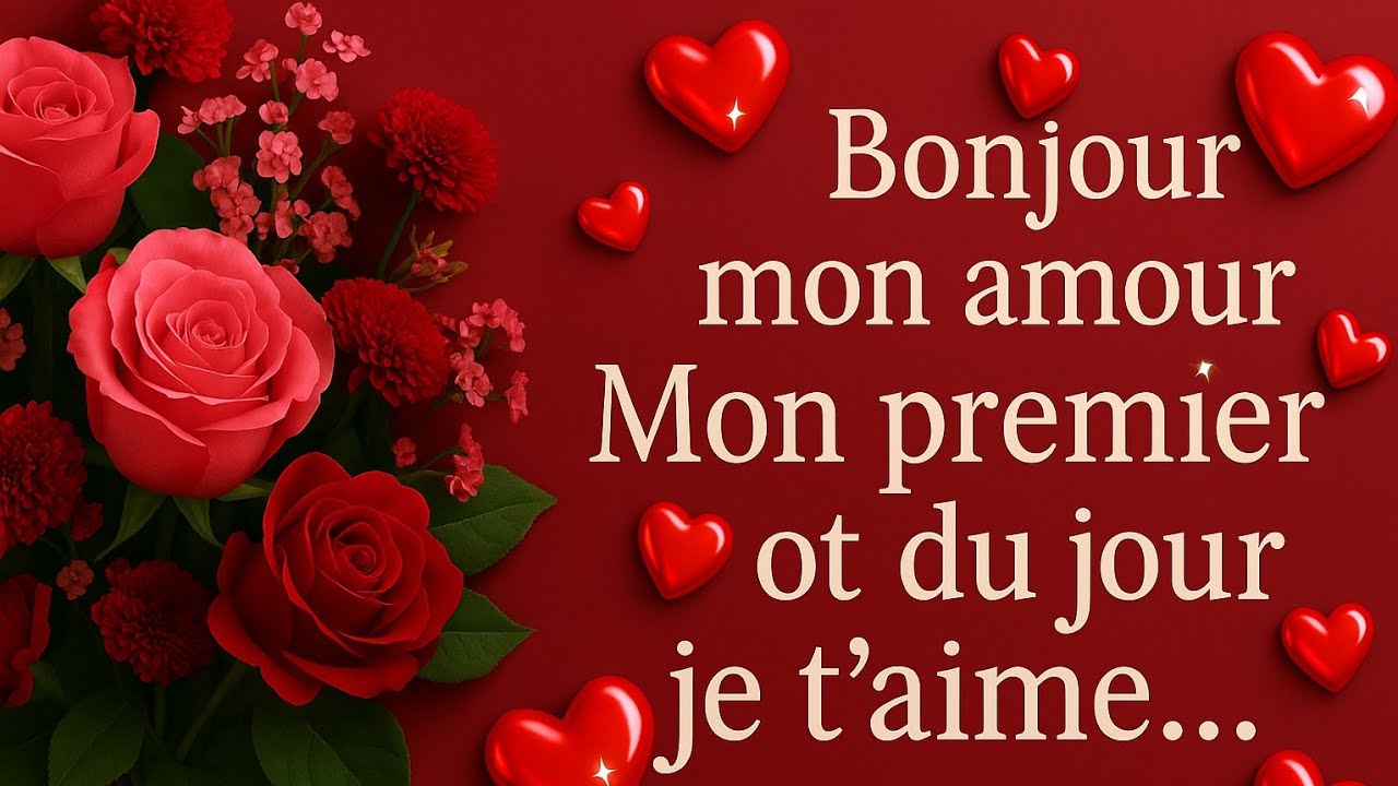 Bonjour mon BB, je t’aime fort 💞 Message d'Amour sucré du matin pour toi 🥰