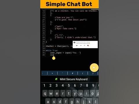 How to make ChatBot in Python🐍 | coding status 😍😜 #shorts #programming ...