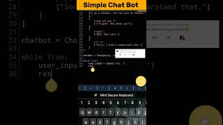 How to make ChatBot in Python🐍  | coding status 😍😜 #shorts #programming coding #python #ai #chatbot