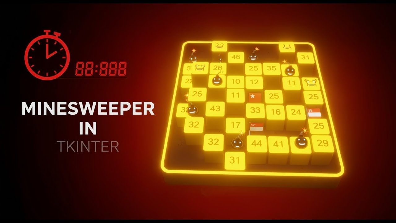 Build Minesweeper Game in Python | Tkinter Project with Timer & Levels